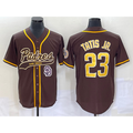 San Diego Padres #23 Fernando Tatis Jr Brown BUTLER NEW 2023 Cool Base Stitched Jersey 2