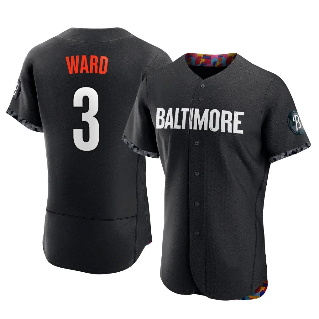Baltimore Orioles #3 Taylor Ward Player Black BUTLER City Connect Limited Elite Home Game Stitched Jerseys