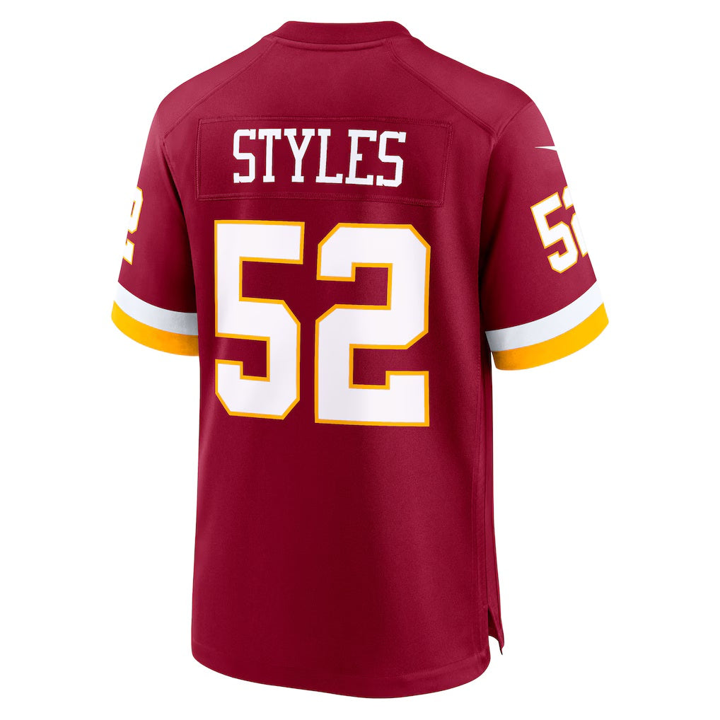 W.Commanders #52 Sonny Styles Burgundy BUTLER 2026 Draft First Round Pick No. 7 Team Game Jersey