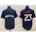 Minnesota Twins #23 Royce Lewis Navy BUTLER Cool Base Stitched Jersey