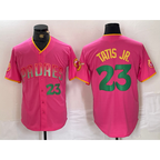 San Diego Padres #23 Fernando Tatis Jr. Pink BUTLER Cool Base Stitched Jerseys