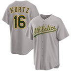 Oakland Athletics #16 Nick Kurtz Gray BUTLER 2024 Away Limited Stitched Jersey