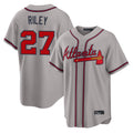 Atlanta Braves #27 Austin Riley Player Gray BUTLER Home Game Stitched Jerseys