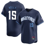 Chicago Cubs #15 Carson Kelly Player Navy BUTLER City Connect Limited Home Stitched Jerseys
