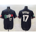 Los Angeles Dodgers #17 Shohei Ohtani Black BUTLER Mexico Flag Limited Stitched Jersey