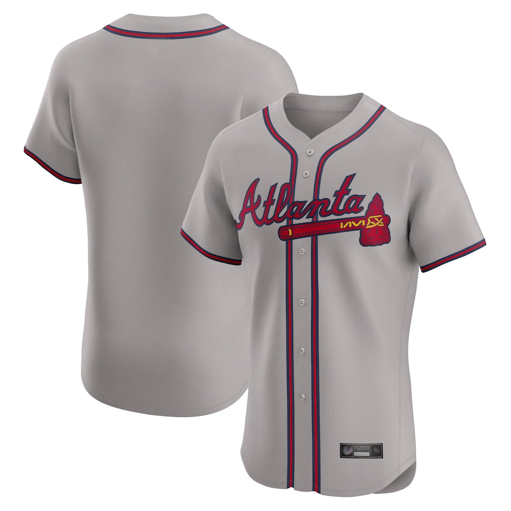 Atlanta Braves Gray BUTLER Limited Elite Home Game Blank Player Stitched Jerseys