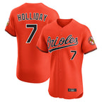 Baltimore Orioles #7 Jackson Holliday Player Orange BUTLER Limited Elite Home Game Stitched Jerseys