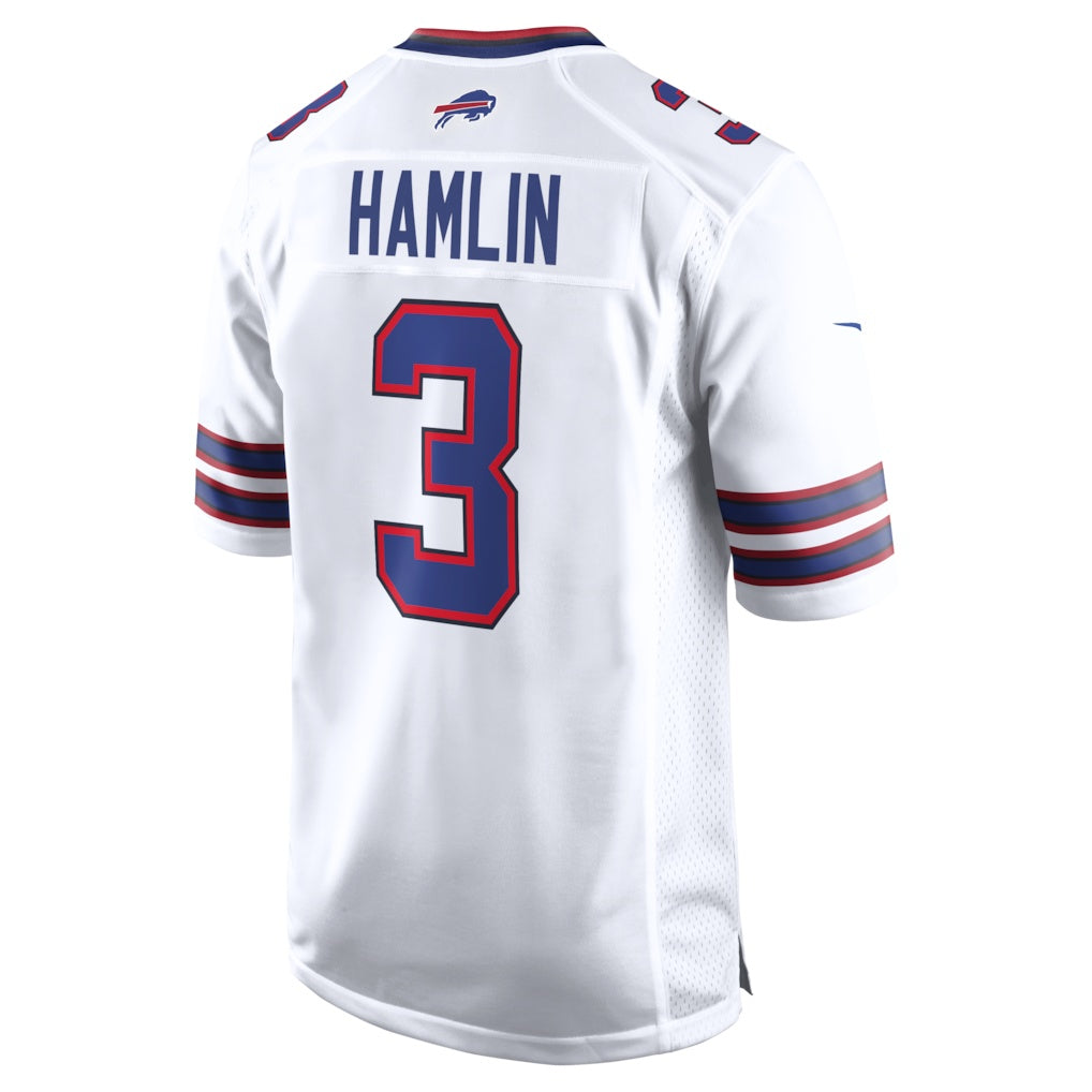 B.Bills #3 Damar Hamlin White BUTLER Game Jersey