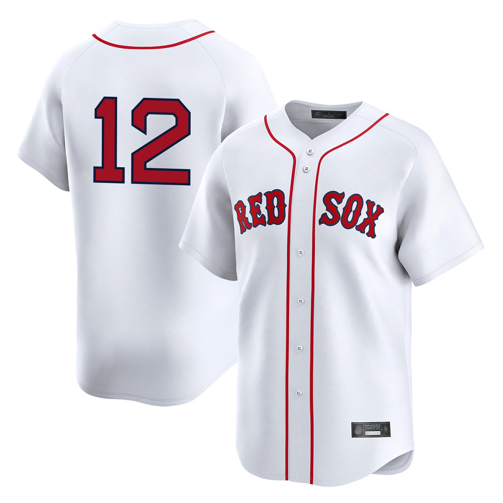 Boston Red Sox #12 Connor Wong Player White BUTLER Limited Home Game Stitched Jerseys1