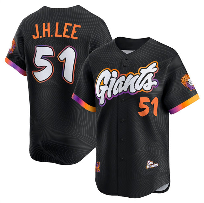 San Francisco Giants #51 Jung Hoo Lee Black BUTLER Anthracite 2025 City Connect Limited Stitched Jersey