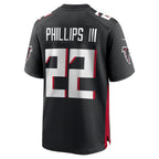 A.Falcons #22 Clark Phillips III Black BUTLER Team Game Jersey