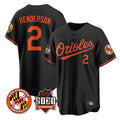 Baltimore Orioles #2 Gunnar Henderson Player Black BUTLER 30th Anniversary of 2131 Home Game Stitched Jerseys