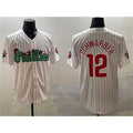 Philadelphia Phillies #12 Kyle Schwarber White BUTLER Phanatic Cool Base Stitched Jersey