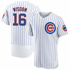 Chicago Cubs #16 Patrick Wisdom White BUTLER Flex Base Stitched Jersey