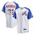 Atlanta Braves #31 Greg Maddux Player White BUTLER USA 250 Fourth Of July City Connect Home Game Stitched Jerseys