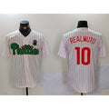 Philadelphia Phillies #10 J.T. Realmuto White Green BUTLER Cool Base Stitched Jersey 2