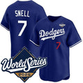 Los Angeles Dodgers #7 Blake Snell Royal BUTLER 2025 World Series Limited Stitched Jersey