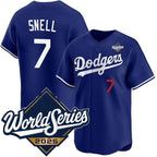 Los Angeles Dodgers #7 Blake Snell Royal BUTLER 2025 World Series Limited Stitched Jersey