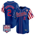 Baltimore Orioles #2 Gunnar Henderson Player Royal BUTLER USA 250 Independence Day Vapor Premier Limited Home Game Stitched Jerseys