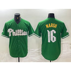 Philadelphia Phillies #16 Brandon Marsh Green BUTLER 2024 City Connect Stitched Jersey