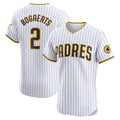 San Diego Padres #2 Xander Bogaerts White BUTLER Home Elite Jersey