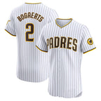 San Diego Padres #2 Xander Bogaerts White BUTLER Home Elite Jersey