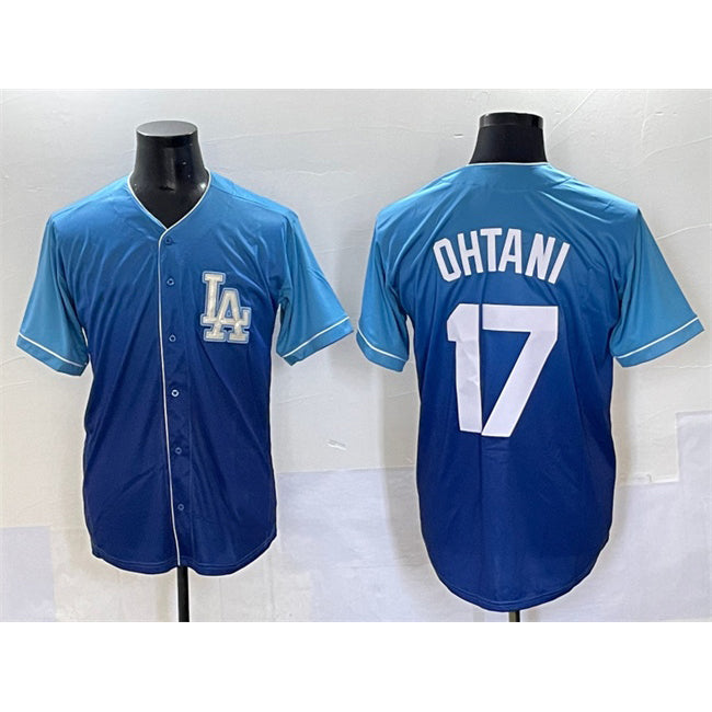Los Angeles Dodgers #17 Shohei Ohtani Blue BUTLER Stitched Jersey