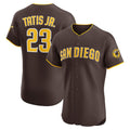 San Diego Padres #23 Fernando Tatis Jr. Brown BUTLER Road Elite Jersey