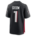 A.Falcons Number #1 Groom Black BUTLER Game Jersey