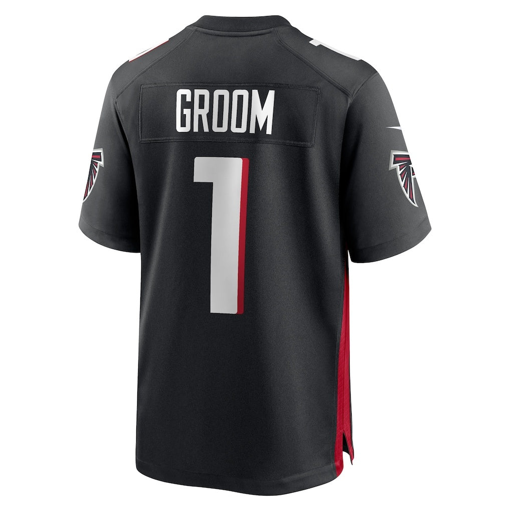 A.Falcons Number #1 Groom Black BUTLER Game Jersey