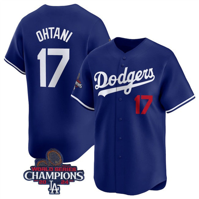 Los Angeles Dodgers #17 Shohei Ohtani Royal BUTLER 2024 World Series Champions Alternate Limited Stitched Jersey