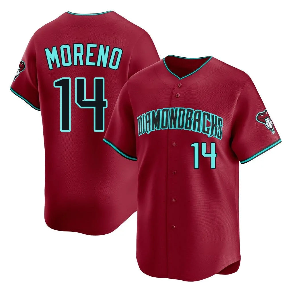 Arizona Diamondbacks #14 Gabriel Moreno Player Red BUTLER Limited Home Game Stitched Jerseys