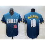 Philadelphia Phillies #10 JT Realmuto Number Blue BUTLER 2024 City Connect Limited Stitched Jerseys