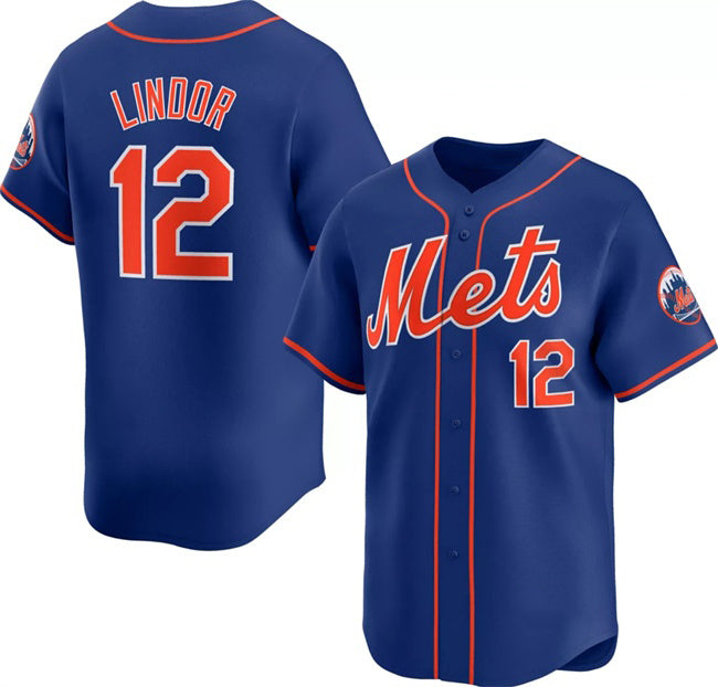 New York Mets #12 Francisco Lindor Royal BUTLER 2024 Alternate Limited Stitched Jersey