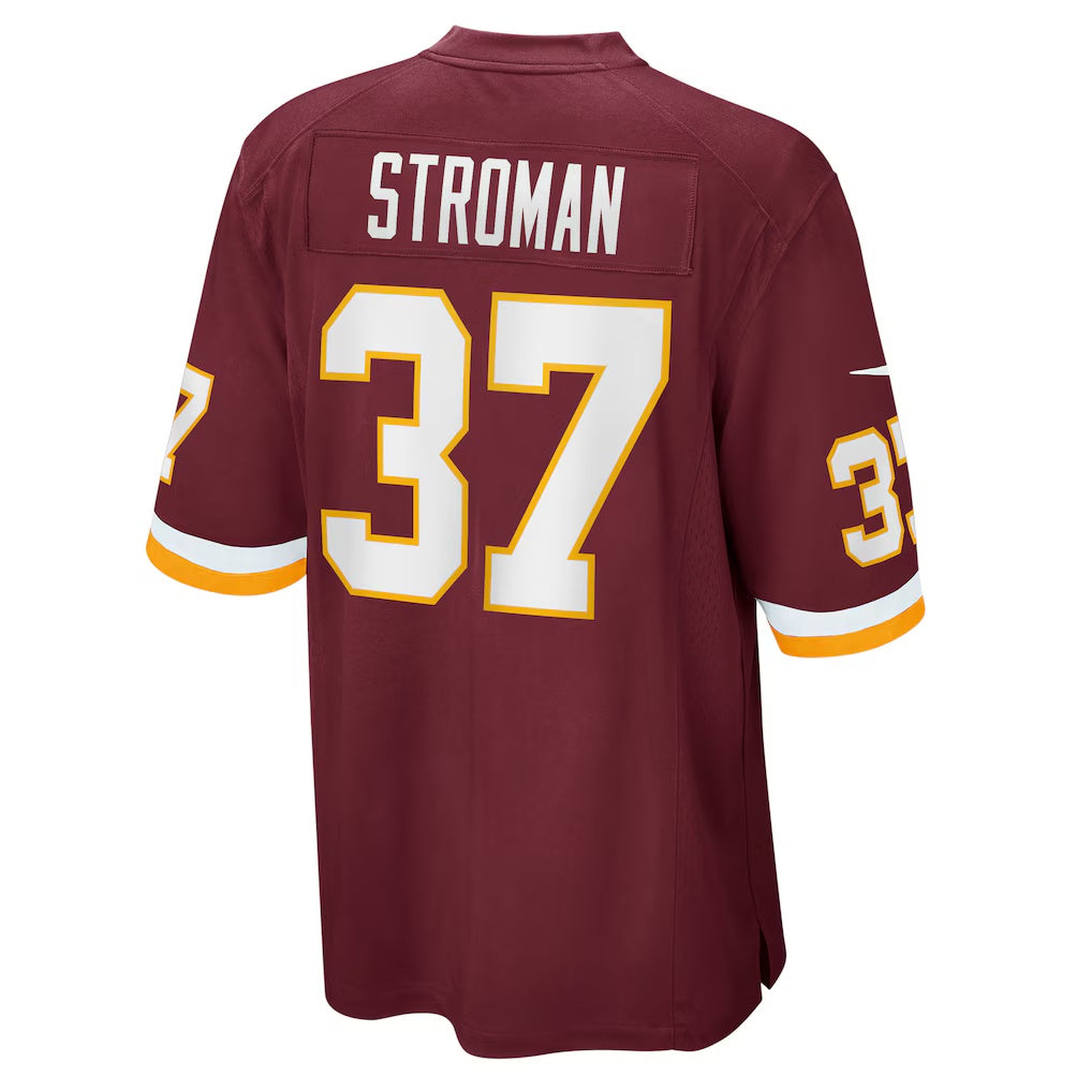 W.Football Team #37 Greg Stroman Burgundy BUTLER Game Player Jersey
