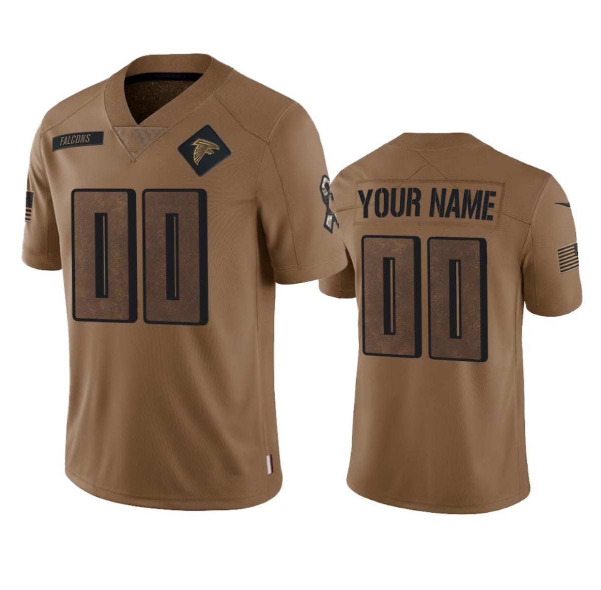 Custom A.Falcons Active Player 2023 Brown BUTLER Salute To Setvice Limited Stitched Jersey