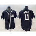 New York Yankees #11 Anthony Volpe Black White BUTLER Cool Base Stitched Jersey
