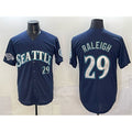 Seattle Mariners #29 Cal Raleigh Navy BUTLER With 2025 AL West Division Champions Patch Limited Stitched jersey