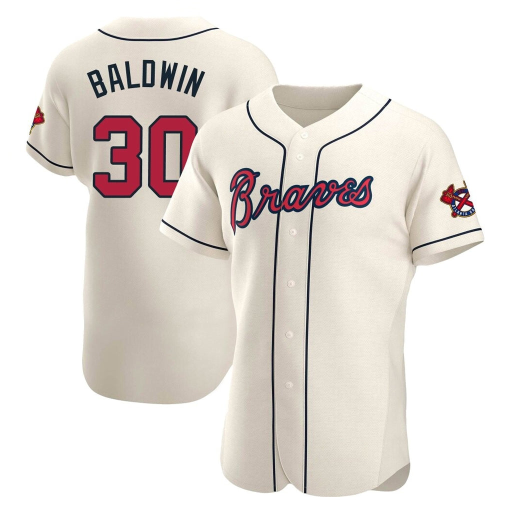 Atlanta Braves #30 Drake Baldwin Player Cream BUTLER Limited Elite Home Game Stitched Jerseys
