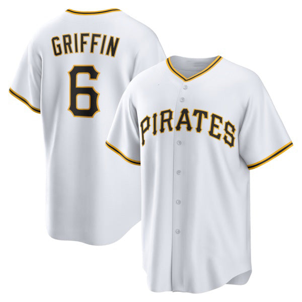 Pittsburgh Pirates #6 Konnor Griffin White BUTLER Home Replica Jersey