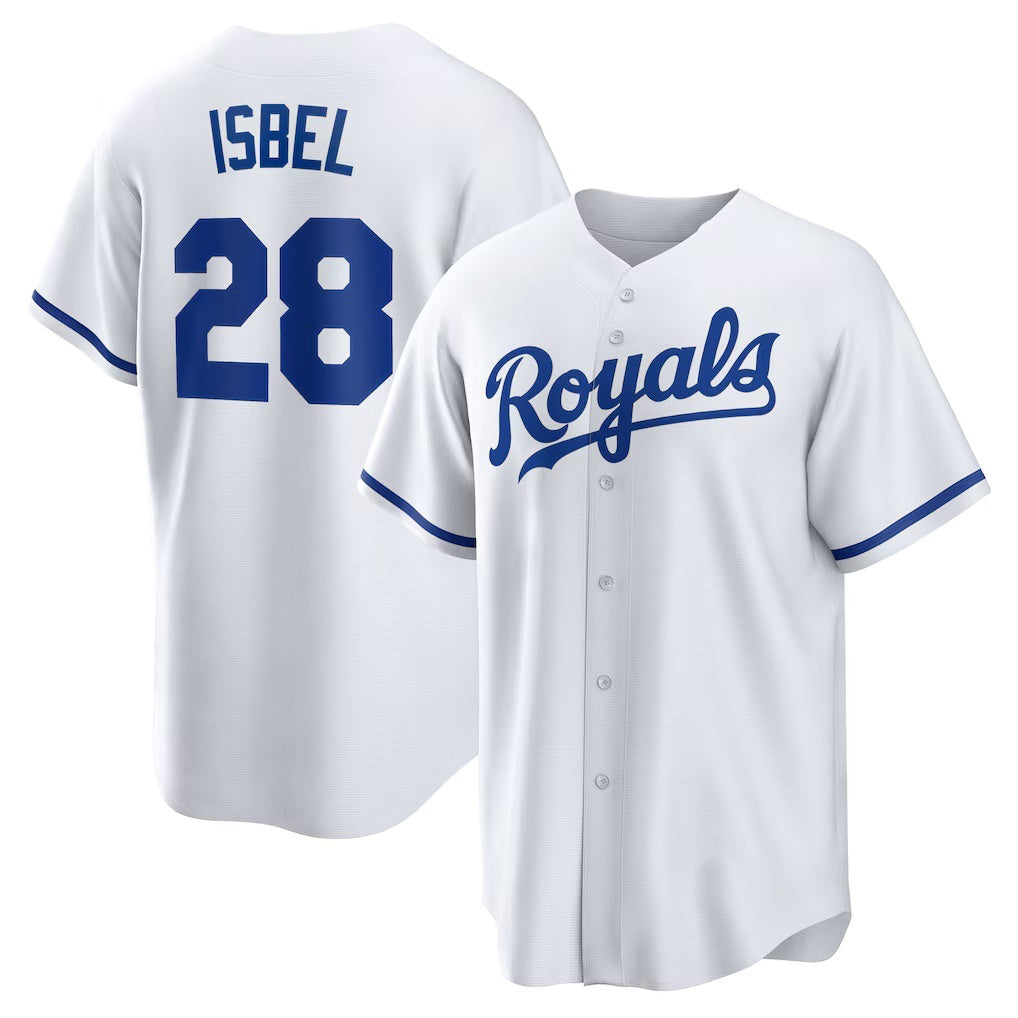 Kansas City Royals #28 Kyle Isbel White BUTLER Home Replica Jersey