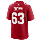 A.Cardinals #63 Evan Brown Cardinal BUTLER Team Game Jersey