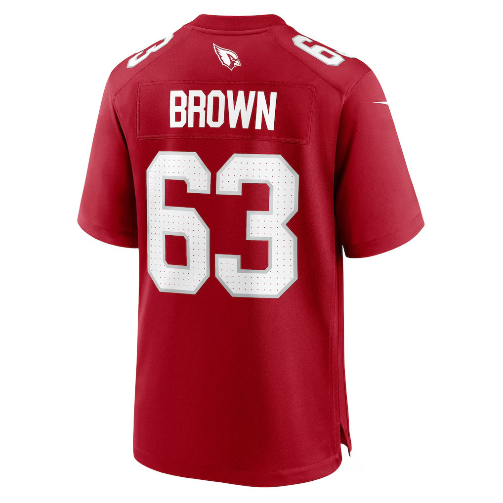 A.Cardinals #63 Evan Brown Cardinal BUTLER Team Game Jersey