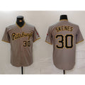 Pittsburgh Pirates #30 Paul Skenes Number Grey BUTLER Stitched Jersey