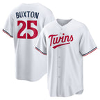 Minnesota Twins #25 Byron Buxton White BUTLER Home Replica Jersey