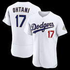 Los Angeles Dodgers #17 Shohei Ohtani White BUTLER 2026 Gold Collection Authentic Jersey