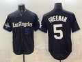 Los Angeles Dodgers #5 Freddie Freeman Black BUTLER 2025 World Series Champions Patch 'Gothic Edition' Vapor Premier Limited Stitched Jersey