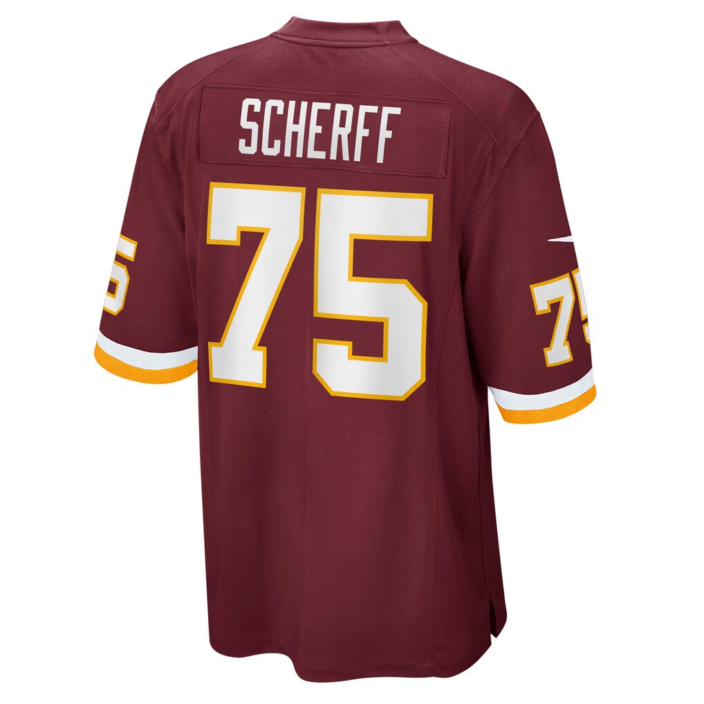 W.Football Team #75 Brandon Scherff Burgundy BUTLER Game Player Jersey