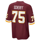 W.Football Team #75 Brandon Scherff Burgundy BUTLER Game Player Jersey