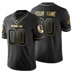 Custom W.Redskins Black Golden BUTLER Limited 100 Jersey